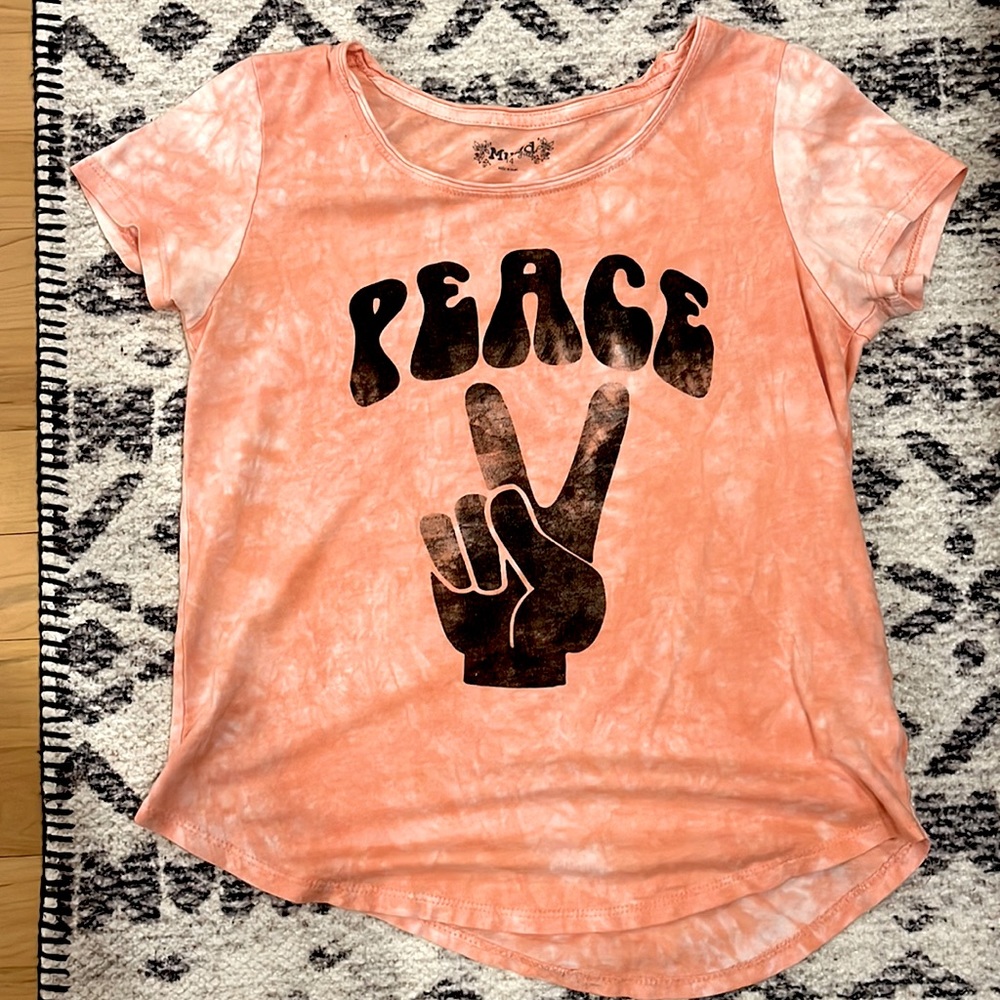 Mudd - Girls Tye-Dye Peace T-Shirt
